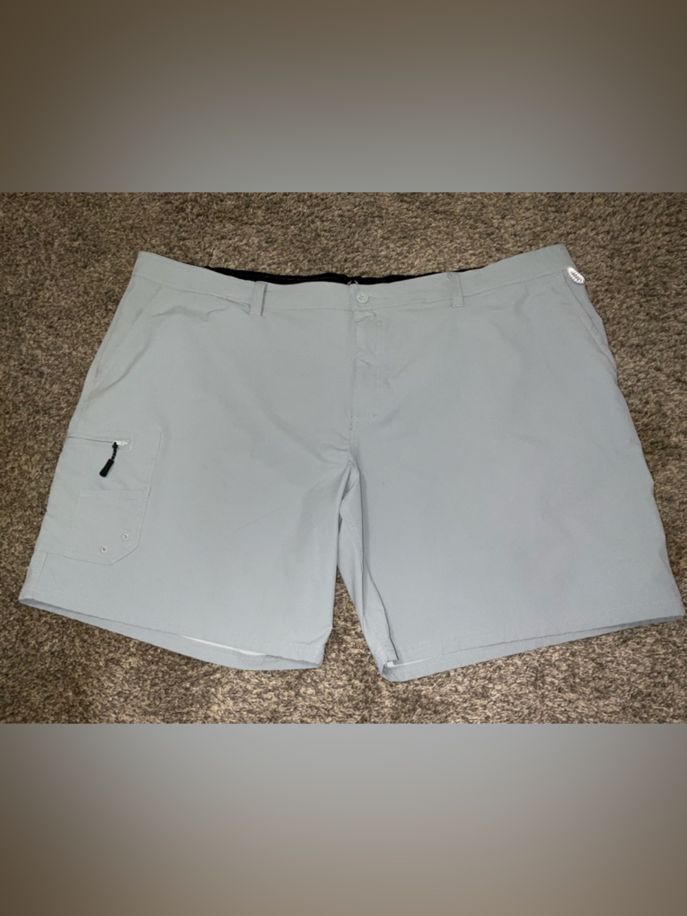 Realtree Fishing  Light Gray Men's Flat Front Shorts with Side Pocket 3XL